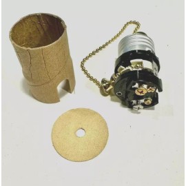 Unbranded NEW FAT BOY PULL CHAIN SOCKET INTERIOR SWITCH FOR LAMP-  *BOTTOM CONNECTION*