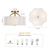 CALOKES Semi Flush Mount Ceiling Light, 11.8" Modern 3-Light Fixture