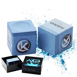 KONLLEN 2 Pcs Billiards Chalk Professional Chalk Nano Technology Tournament Dedicated for National Billiards Players（Outstanding Performance,Reduce Miscue,Durable,Low Deflection） (Blue2 Piece)