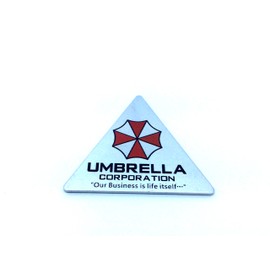 Umbrella Corporation Triangle Metal Car Sticker Badge Decal