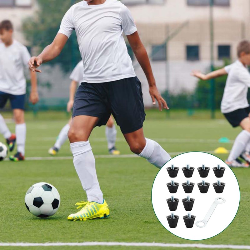Amexo 12 pieces 13/16 mm replacement studs for football boots,
