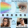 YMRFW Square Blue Light Blocking Glasses for Women Men Retro