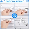 Moxweyeni 100 Pack Slatwall Hooks, 6 and 8 Inch Slatwall