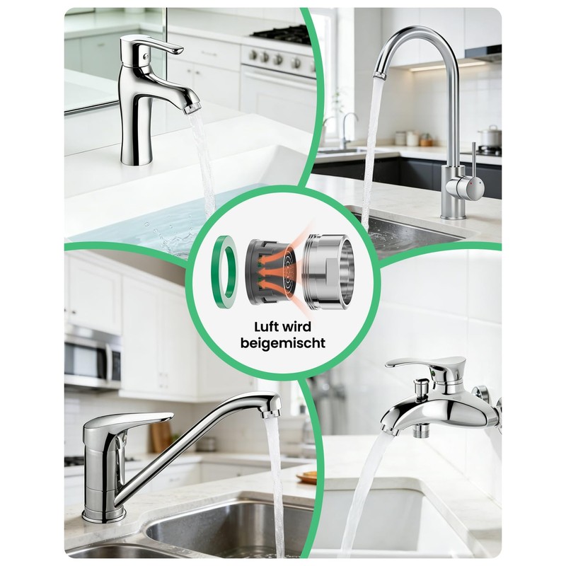 Pack of 10 M24 Mixer Tap Aerator Nozzles with ABS