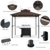 COOSHADE 8'x 5' Grill Gazebo Double Tiered Outdoor BBQ Gazebo