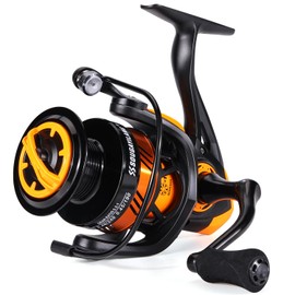 Sougayilang SL Spinning Reel 5.2:1 High Speed Metal Spool Powerful Spinning Fishing Reels Carp Fishing Pike Carbon Fiber Drag Max 25LB Fishing Reel-O20
