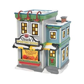 Department 56 Peanuts Village Chuck's Sporting Goods Store Lit Building, 6.81 Inch, Multicolor