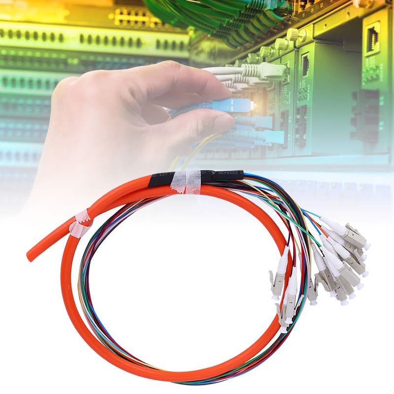Fiber Pigtail Cable Multimode 12-Cores LC/UPC-62.5/125 with PVC Outer Shell