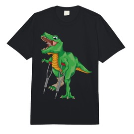 Broken Leg Dinosaur Cute Dino Bone Injury Funny Patient Gift Comfort Colors Adult Heavyweight T-Shirt