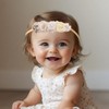 Kenjudess Baby Girl Floral Headbands Elastic Nylon Flower Beads Hairbands