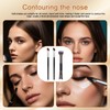3pcs Nose Contour Brush Set, U-Shaped Sculpting Dual-End Nose Brushes