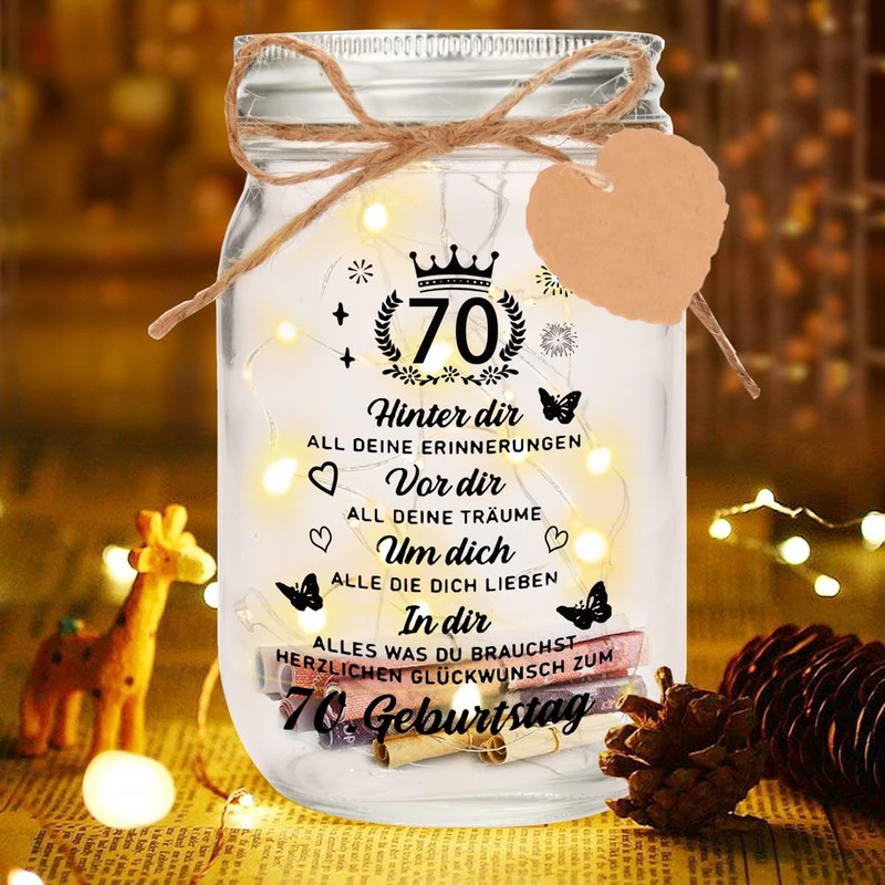 XM-mengpanwei LED Bottle Light Money Gifts Birthday 70th