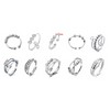 10pcs Fidget Ring Set Rotating Sliding Beads Reduce Anxiety Stylish