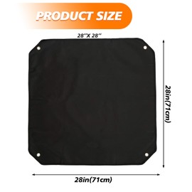 HUAREW Winter Central Air Conditioner Covers for Outside Units, 600D Oxford Waterproof AC Covers for Outside, 28'' x 28'' AC Condenser Cover, Top Universal Defener (Leaf Guard& Snowproof)