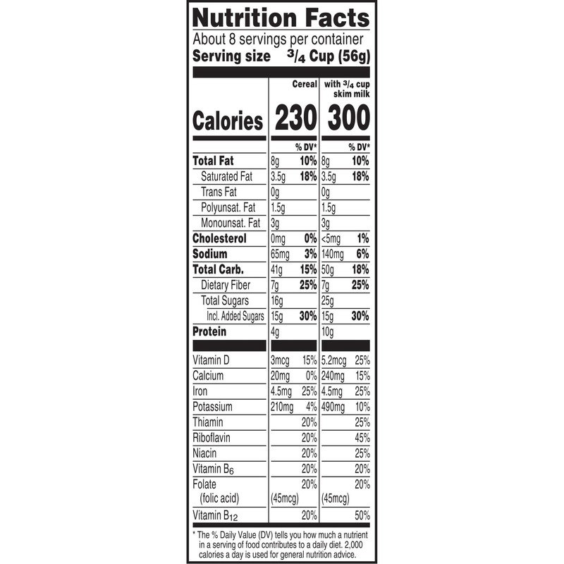 Kellogg's Cracklin' Oat Bran Breakfast Cereal, Family Breakfast, Fiber Cereal,
