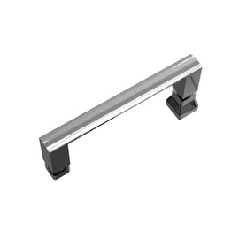 AQUALAVOS Glass Door Handle Bathroom Handle Zinc Alloy Chrome Plated