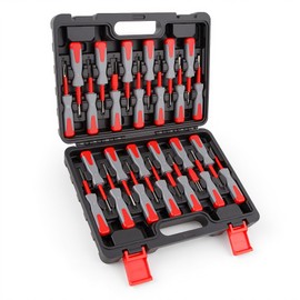 WAYCOJOY 26PCS Universal Terminal Removal Tool Kit, Connector Pin Removal Tool for Replace Universal Automotive Vehicle Wire Harness Pin Connector Release