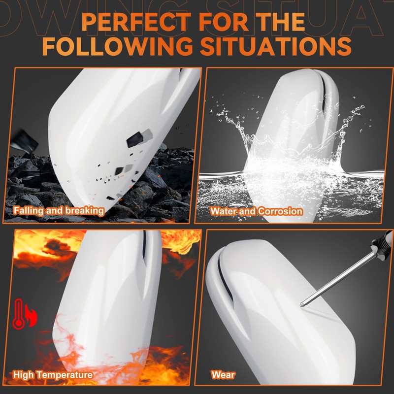 NH-883P Platinum White Pearl Side Mirror Covers Caps Compatible with
