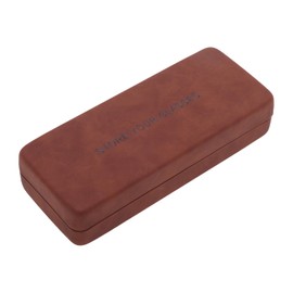 CAPASTEC Hard Glasses Case, Portable Glasses Box, Retro Hard Shell Case, Wrinkle Glasses Organiser, Glasses Storage for Sunglasses Readings Glasses, Deep Brown