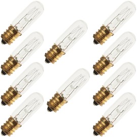 Industrial Performance 15T4.5/C-L 130V (1 7/8"), 15 Watt, T4.5, Candelabra Screw (E12) Base Tubular Light Bulb (10 Bulbs)