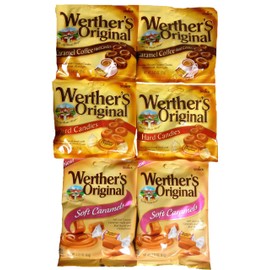 Werther's Original Bundle - 6 Items: Hard Candies, Soft Caramels, Caramel Coffee Hard Candies