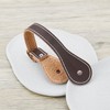ECSiNG 2pcs Brown Leather Spur Straps Adjustable Single Ply Cowhide