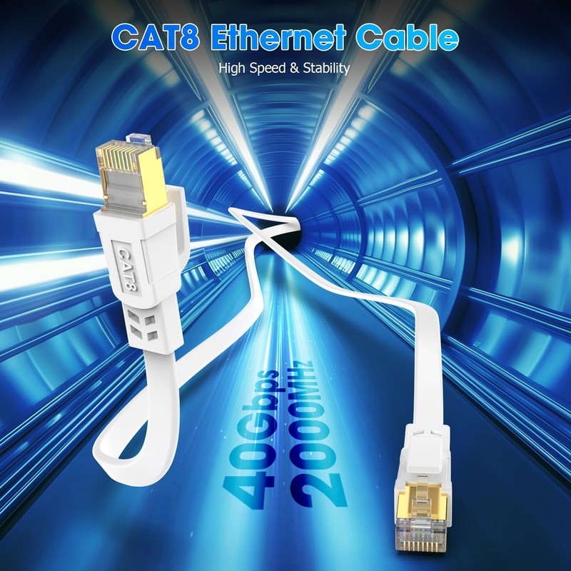 Cable Ethernet Cat 8 de 6 metros, cable de red