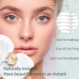 840Pcs 5MM Eyelid Lifter Strips, Self-Adhesive Eyelid Correction Stripers, Durable Double Eyelid Sticker for Hooded Eyes Invisible Eye Lift Tape for Droopy Lids, 940Count (with Fork Rods and Tweeze）