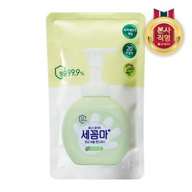 LG Household & Health Care On the Body Secomma Bubble Hand Wash 200ml Green Herb (Refill) / 온더바디 세꼼마 버블 핸드워시 200ml 그린허브(리필)