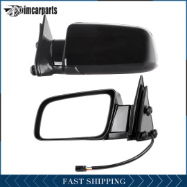 imcarpart Black Power Mirrors For 88-98 Chevy C/K 1500 Tahoe Yukon Left+Right Pair