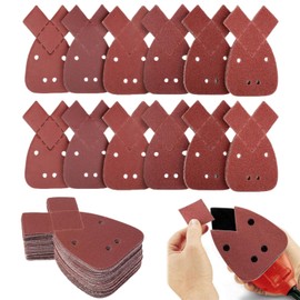 Black and Decker Mouse Sander Pads, 60PCS Mouse Sander Pads Assorted Sanding Pads 40/60/80/120/180/240 Grits with Extra 2 Tips for Replacement, 4 Holes Sanding Sheets Fit Detail Palm Sander