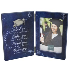 Cathedral Art Behind You Graduate Hinged Photo Frame and Tassel Holder, Graduation Gifts for College and High School Grads, Holds 3.5 x 5-inch Photo, by Abbey & CA Gift