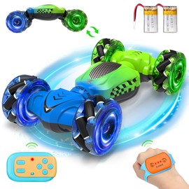 Fosgoit Remote Controlled Car from 3 Years, Toy Car with Remote Control, 4WD RC Car, 360° Rotatable, Transform Mini Drift Car with Lights, 2.4 GHz Remote Control Car, Children
