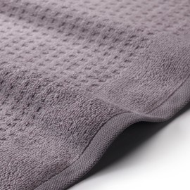 SWEET HOME - Waffle Bath Towel 70x140 cm, in Pure Cotton Zero Twist - Frost Grey