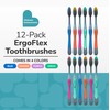 BioSwiss ErgoFlex Toothbrushes, Pack of 12 Manual Toothbrush Set with