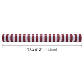 RUSPEPA Wrapping Paper - Mini Roll - Wine Red and White Stripe Design Perfect for Christmas, Birthday, Baby Shower, Party - 17.5 Inch X 32.8 Feet