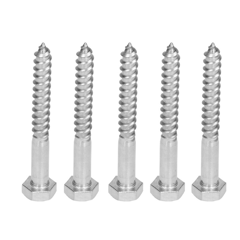 304 Stainless Steel Half Thread Bolt Wood Hex Lag Screws