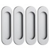 MOROBOR Self-Stick Oval Sliding Door Pulls, 4pcs Aluminum Alloy Flush