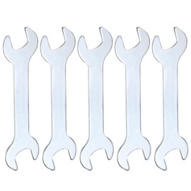 sourcing map 5pcs Double Open End Thin Wrench 13mm x 14mm Metric Super Thin Small Flat Head Wrench Galvanizing Open Ended Spanner for Automotive Repair Furniture Assembly
