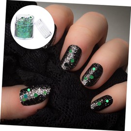 BIUDECO Diy Manicure Supplies Nail Sequins Glitter Sequins for Makeup Confetti Decoration 2 Bottles