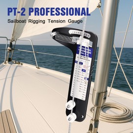 Hazztoll - Medidor de tensión de aparejo de velero PT-2 calibre de fuerza profesional manos libres, cuerda de alambre para cable de 3/16, 7/32 y 1/4 pulgadas de diámetro, 2000 libras