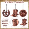 Beeveer 24 Pcs Western Cowboy Shower Curtain Hooks Western Cowboy