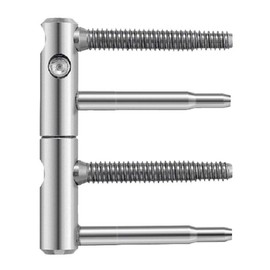 Gedotec Door Hinges 3-DIM Adjustable Drilling Tape 2-Piece | Wheels Diameter 15 mm | Door Hinge for Wooden Doors and Room Doors | Galvanised Steel | Model 11R 15-001 | 1 Piece - Door Hinge Two-Piece