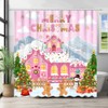 Fitumiw Christmas Gingerbread House Shower Curtain 72" x 72" Merry