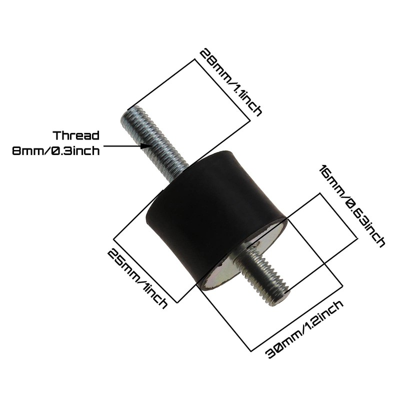 ECSiNG Rubber Buffer Shock Absorber Rubber Buffer Anti-Vibration 30 x