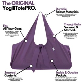 Yogiii Large Yoga Mat Carrier | The ORIGINAL YogiiiTotePRO Yoga Mat Bag | Yoga Bag for Mat and Blocks | Fits Most Size Mats