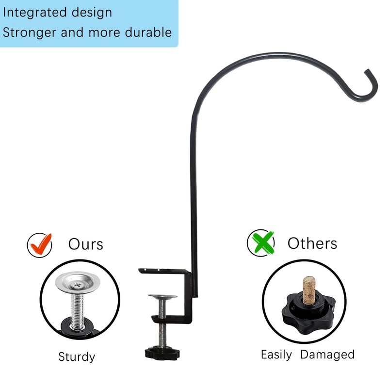 Silintion Short Deck Hook for Railing 2 Pack Deck Bird