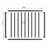 48" W x 36" H Outdoor Deck Railing Kit, Black