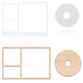 beinkmake 2Pcs Rectangle Valet Tray Router Template Round Acrylic Router Template for Woodworking Drawing Inlay Templates Charcuterie Board Decorative Templates 7.8x11.8 inch