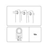 GARDINIA Pack of 10 5.5 / 3.5 cm Plastic Eyelets